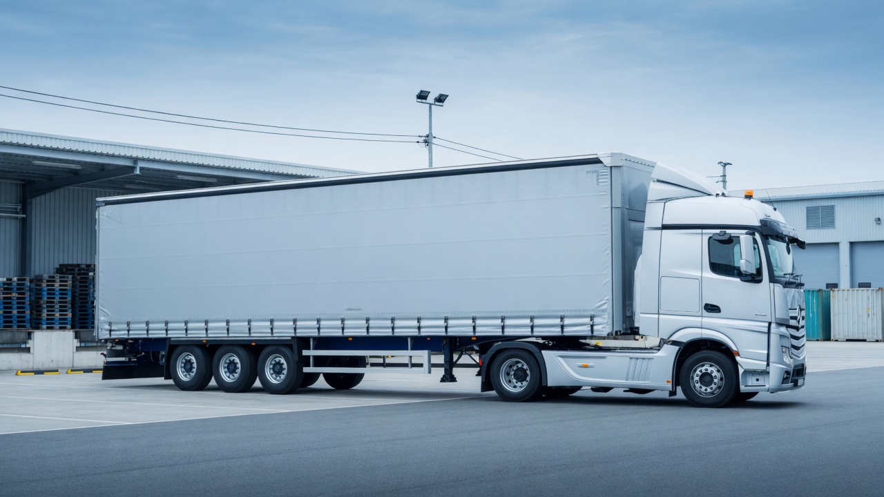 Curtain sider lorry and trailer
